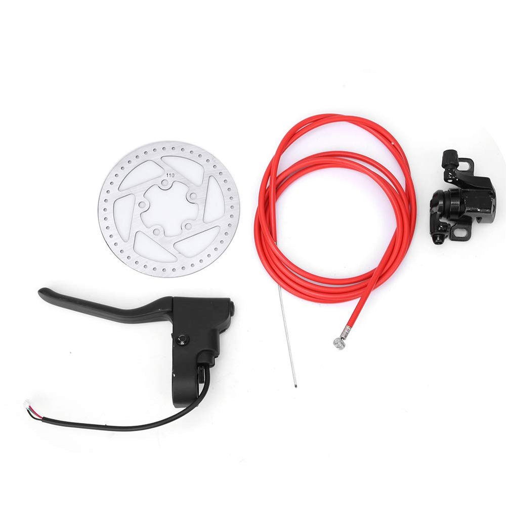 VBESTLIFE Rear Disc Brake Kit, 1 Set of Disc Brake Device Caliper&Rotor&Cable&Handle&Screws Compatible with M365 Electric Scooter
