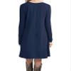 Andongnywell Women's Long Sleeve Pockets Casual Swing T-Shirt Dresses Solid Colors Simple Loose Dress (Dark Blue,X-Large) view 2