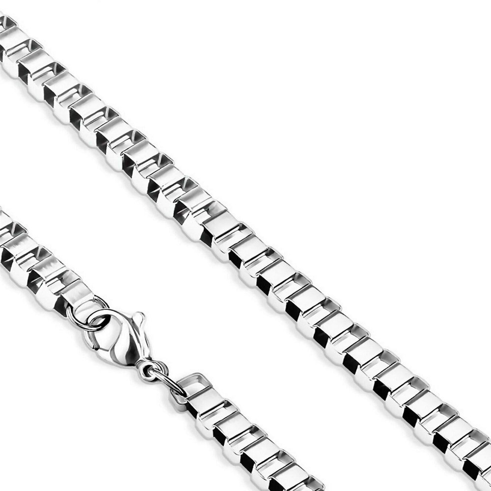 3mm Box Chain Necklace Mens Womens Silver Stainless Steel 22 inch charm original