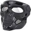 Tactical Protection Adjustable Skull Full Face Mask, Suitable for Paintball Shooting, CS War Games, Halloween Parties, RolePplaying, Movie Props, Etc., BK view 1