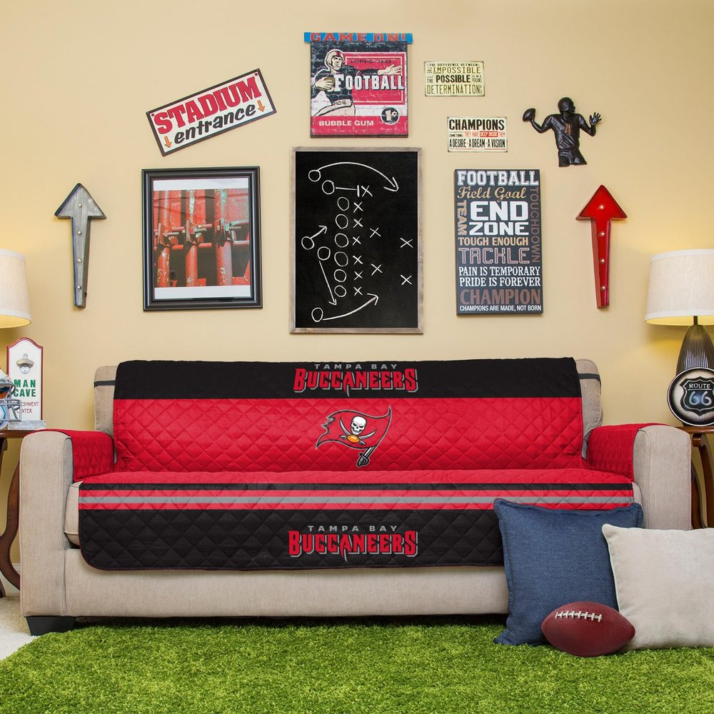 Pegasus Home Fashions Red Tampa Bay Buccaneers Sofa Protector