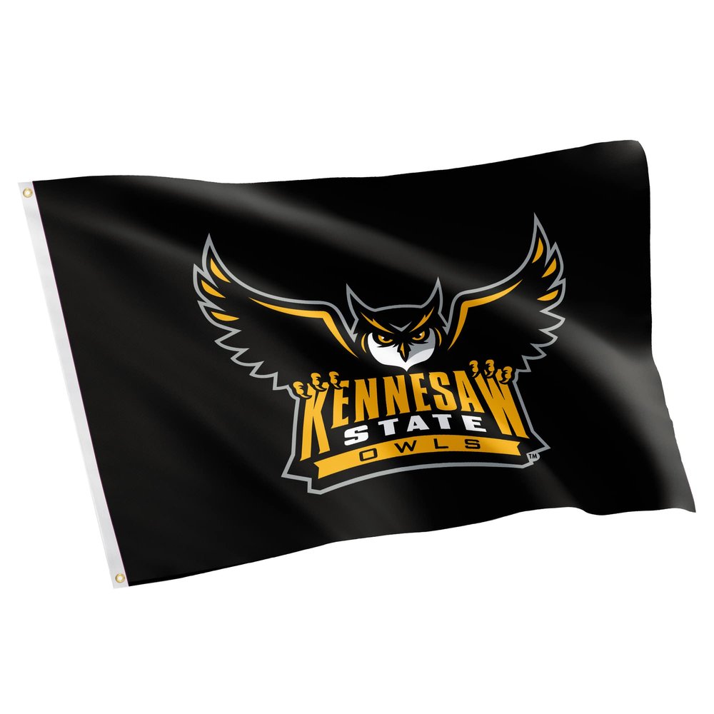 Desert Cactus Kennesaw State University KSU Flag - 3 x 5 Feet Owls Banner, Indoor/Outdoor Durable Fabric, 100% Polyester Design (Style 8)