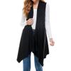 Azules Sleeveless Cardigan Vest for Women  Soft Lightweight Open Front Long Cardigan, Flowy Casual Layer for Any Season Plus Size 2X Black