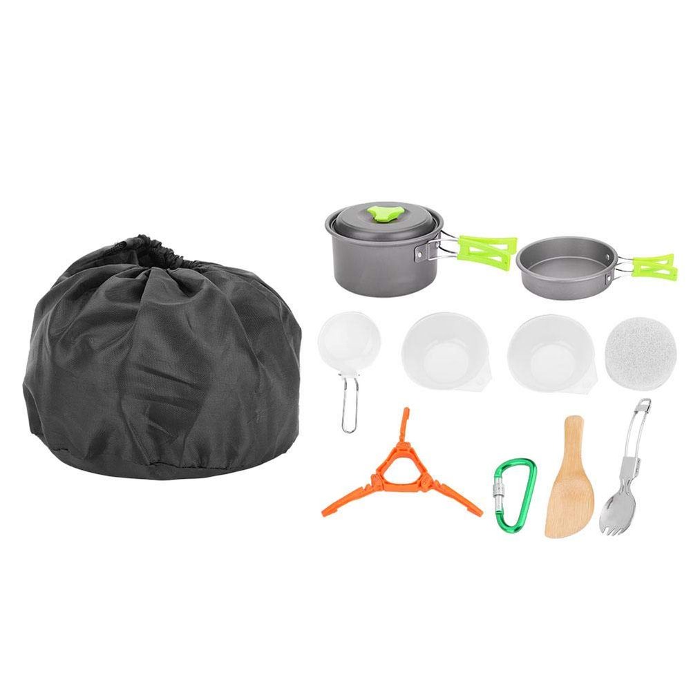 Picnic Cookware Set, Portable Outdoor Cookware Set, Survival Kit for Camping, Hiking Backpacking Emergency Preparedness(AT6384-B)