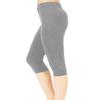 Cotton Spandex Women Premium Mid-Rise Comfort Yoga Capris Leggings Pants S-5XL view 1