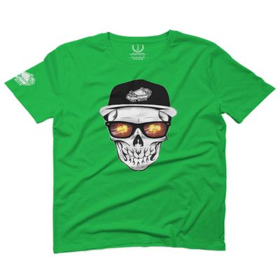 Skull Bones Cool Graphic Streetwear Good Vibe Till Death for Men T Shirt (Irish Green 2X-Large)
