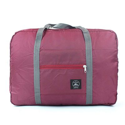 Magik 1-2 Pack Foldable Travel Luggage Carry-on Shoulder Duffle Bag Lightweight Hospital Bag Mommy Bag Sport Tote (Burgundy, 1 Pack)