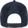 Ashen Fane Cork Flat Visor 5 Panel Snapback Mesh Back Trucker Hat, NVY/Cork/NVY view 3