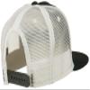 Ashen Fane 5 Panel Flat Visor Mesh Back Trucker Snapback Hat, Blk/Blk/Wht view 3