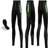 Men's Cycling Pants 3D Padded Road Bicycle Tights MTB Leggings Outdoor Thermal Biking Tights (Black Green, Small) view 3