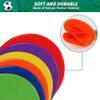 TuXHui Poly Spot Markers Flat Cones Rubber Floor Dots 9 Inch 12/18/24/30/36 Pcs Non Slip Agility Dots Rubber Circles for Gym Soccer Basketball Sports Training Dance Classroom view 3