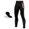 Mens Cycling Pants with 3D Padded Seat  Thermal Road Bike Tights with 6 Ankle Zipper, Compression MTB Bicycle Leggings for Cold Weather Outdoor Riding Black Red view 1