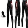 Mens Cycling Pants with 3D Padded Seat  Thermal Road Bike Tights with 6 Ankle Zipper, Compression MTB Bicycle Leggings for Cold Weather Outdoor Riding Black Red view 2