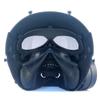 Outdoor Paintball Shooting Face Protection Gear Tactical Halloween Cosplay Horror Skull Mask with Fan - Transparent Lens - Gray view 3