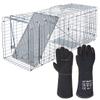 ANT MARCH Live Animal Cage Trap 32''x11.5"x13" Steel Humane Release Rodent Cage Iron Door for Rabbits, Stray Cat, Squirrel, Raccoon, Mole, Gopher, Opossum, Skunk, Chipmunks, Groundhog view 2
