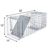 ANT MARCH Live Animal Cage Trap 32''x11.5"x13" Steel Humane Release Rodent Cage Iron Door for Rabbits, Stray Cat, Squirrel, Raccoon, Mole, Gopher, Opossum, Skunk, Chipmunks, Groundhog view 3