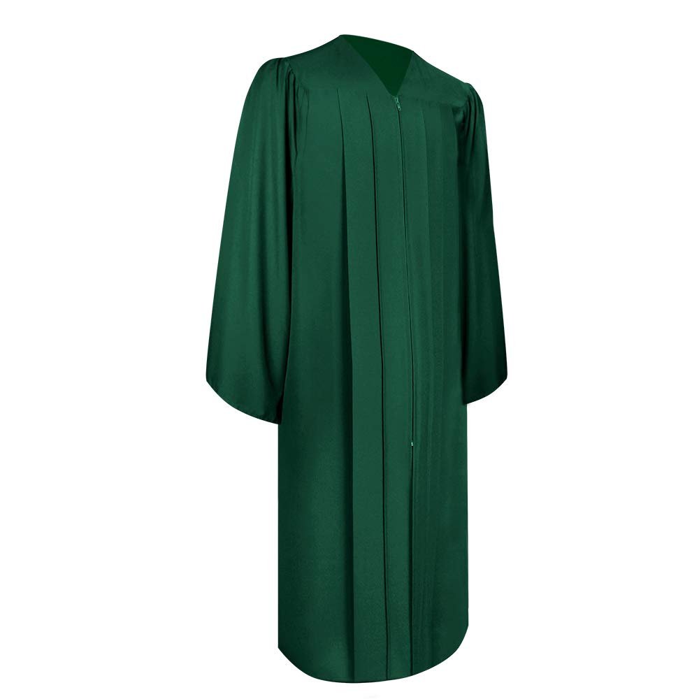 Endea Church Matte Choir Robe (63XL (6'6'' - 6'8'') Fullfit, Hunter Green)
