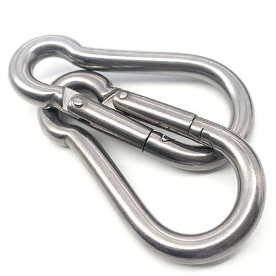 4 Inches Heavy Duty Stainless Steel Carabiner for Hammock Swing Chairs, EFFIET 2 Packs Spring Snap Hook Clips Spring Link Buckle for Gym Exercise, Punching Bags, Fishing, Hiking, Camping