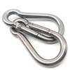4 Inches Heavy Duty Stainless Steel Carabiner for Hammock Swing Chairs, EFFIET 2 Packs Spring Snap Hook Clips Spring Link Buckle for Gym Exercise, Punching Bags, Fishing, Hiking, Camping view 1