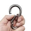 4 Inches Heavy Duty Stainless Steel Carabiner for Hammock Swing Chairs, EFFIET 2 Packs Spring Snap Hook Clips Spring Link Buckle for Gym Exercise, Punching Bags, Fishing, Hiking, Camping view 4