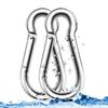 3.15 Inches Heavy Duty Stainless Steel Carabiner for Gym Equipment, EFFIET 2 Packs Spring Snap Hook Clips Spring Link Buckle for Gym Exercise, Punching Bags, Fishing, Hiking, Camping view 1