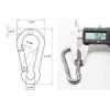 3.15 Inches Heavy Duty Stainless Steel Carabiner for Gym Equipment, EFFIET 2 Packs Spring Snap Hook Clips Spring Link Buckle for Gym Exercise, Punching Bags, Fishing, Hiking, Camping view 2