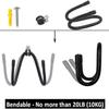 Pmsanzay Surfboard Multi Wall Rack, Universal Board Storage, Holds 1 Board Up to 20LB (10KG), Easy Metal Mount Installation, Black view 2