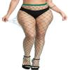 CozyWow Fishnet Tights for Women, High Waist Footed Fishnet Stockings Soft and Stretchy, Womens Patterned Tights 10+ Colors(A-Green-Big Hole) view 1