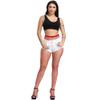 CozyWow Soft & Stretchy High Waist Fishnet Tights Partterned Fishnets Garter Stockings for Women(A-Red-Middle Hole) view 3