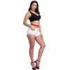 CozyWow Soft & Stretchy High Waist Fishnet Tights Partterned Fishnets Garter Stockings for Women(A-Red-Middle Hole) view 4