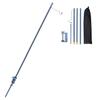 TOBWOLF Portable Camping Folding Lamp Pole with Peg, Lightweight Collapsible Aluminum Lantern Stand, Outdoor Lamp Post Hanging Light Holder Stick for Picnic, Hiking, Fishing, Backpacking, BBQ - Blue view 1