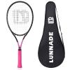 LUNNADE Adults Tennis Racket 27 Inch, Shockproof Carbon Fiber Tennis Racquet Light-Weight, Pre-Strung and Regrip, Suitable for Beginners to Intermediate Players view 1
