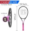 LUNNADE Adults Tennis Racket 27 Inch, Shockproof Carbon Fiber Tennis Racquet Light-Weight, Pre-Strung and Regrip, Suitable for Beginners to Intermediate Players view 3