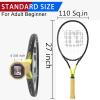 LUNNADE Adults Tennis Racket 27 Inch, Shockproof Carbon Fiber Tennis Racquet Light-Weight, Pre-Strung and Regrip, Suitable for Beginners to Intermediate Players view 2