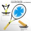 LUNNADE Adults Tennis Racket 27 Inch, Shockproof Carbon Fiber Tennis Racquet Light-Weight, Pre-Strung and Regrip, Suitable for Beginners to Intermediate Players view 3