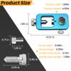 DIN Valve Scuba Adapter, Paintball Fill Station for Underwater Activities, PCP Tank Connector for Scuba, HPA Tank Filling Adapter, Capable of 4500 psi, 36" Metal Braided Hose, Blue Plating Process view 2