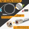 DIN Valve Scuba Adapter, Paintball Fill Station for Underwater Activities, PCP Tank Connector for Scuba, HPA Tank Filling Adapter, Capable of 4500 psi, 36" Metal Braided Hose, Blue Plating Process view 3