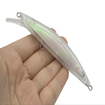 10pcs Unpainted minnowbait Crankbait Fishing Lure Body topwater Freshwater 115mm 12.79g Clear Hard 8185# Free Eye