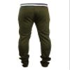 SCREENSHOT Men's Athletic Fitness Slim Fit Workout Track Pants BASIC S41700-Olive/Orange-Large view 4