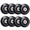 TOBWOLF 8 Pack 64mm 82A Indoor Inline Skate Replacement Wheels, Indoor Skating Wheels with ABEC-7 Bearings, Luggage Wheels, Training Wheels for Scooter - Black view 1