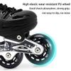 TOBWOLF 8 Pack 64mm 82A Indoor Inline Skate Replacement Wheels, Indoor Skating Wheels with ABEC-7 Bearings, Luggage Wheels, Training Wheels for Scooter - Black view 2