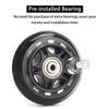 TOBWOLF 8 Pack 64mm 82A Indoor Inline Skate Replacement Wheels, Indoor Skating Wheels with ABEC-7 Bearings, Luggage Wheels, Training Wheels for Scooter - Black view 3