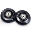 TOBWOLF 8 Pack 64mm 82A Indoor Inline Skate Replacement Wheels, Indoor Skating Wheels with ABEC-7 Bearings, Luggage Wheels, Training Wheels for Scooter - Black view 4