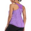 Aeuui Womens Workout Tops for Women Racerback Tank Tops Mesh Yoga Shirts Athletic Running Tank Tops Sleeveless Gym Clothes Purple view 2
