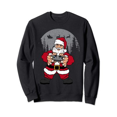 Christmas Santa Claus Video Gamer Controller Boys Kids GIft Sweatshirt