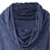 Andongnywell Women's Long Sleeve Scoop Neck Button Side Asymmetrical Dress Lace Flowy T Shirt Dresses (Navy Blue,XX-Large) view 2