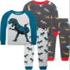 Dolphin&Fish Boys Dinosaur Pajamas Kids Sleepwear Toddler Clothes Sets 2T Blue Gray view 1