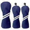 3pcs Navy Blue Golf Wood Club Headcovers 135 for Driver Fairway Wood Golf Head Covers Set view 1