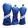 3pcs Navy Blue Golf Wood Club Headcovers 135 for Driver Fairway Wood Golf Head Covers Set view 3