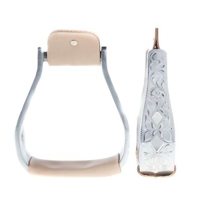 Aime Imports 2in Cut-Out Diamond Aluminum Stirrups 2IN
